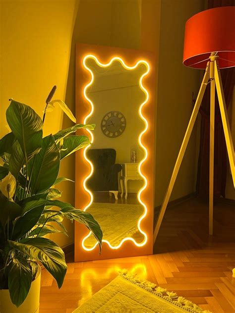 Neon Bedroom, Cute Bedroom Decor, Room Ideas Bedroom, Funky Bedroom, Full Length Mirror In ...
