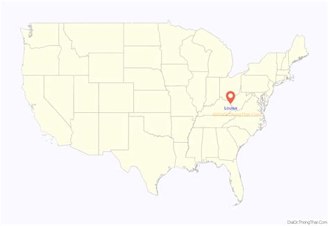 Map of Louisa city, Kentucky