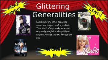 Examples Of Glittering Generalities Propaganda Ads