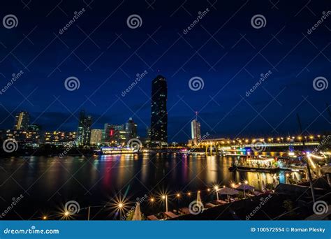 Donauinsel - Danube Island, Vienna, Austria Editorial Stock Image - Image of palm, donauinsel ...