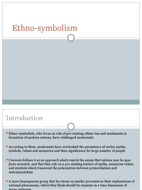 5. Ethnosymbolism | Nation | Ethnic Groups