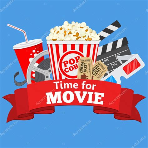 Cinema and Movie time — Stock Vector © TAlexey #140155264