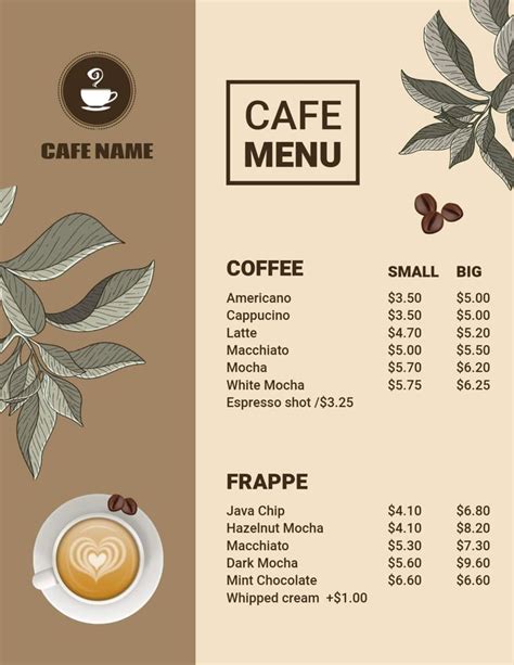 Cafe Menu Design Ideas & Examples - PhotoADKing