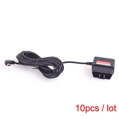 10 Pcs OBDII Charging Cable Mini USB Car Charger Power Adapter OBD2 ...