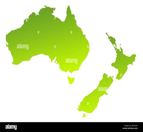 Australia And New Zealand Map High Resolution Stock Photography and Images - Alamy