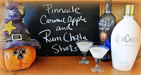 Pinnacle Caramel Apple vodka with equal part Rum Chata. Drink your ...