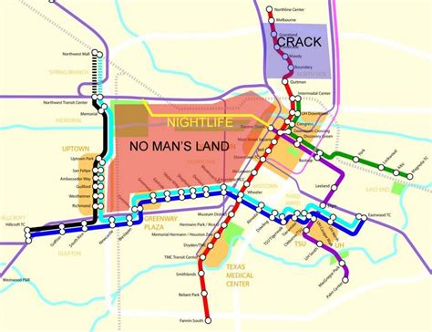 Downtown Houston Metro Rail Map