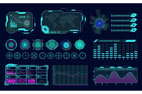 Futuristic hologram ui. Infographic graph interface, virtual