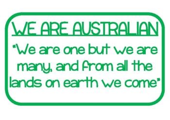 We are Australian display by Miss P's creations | TPT