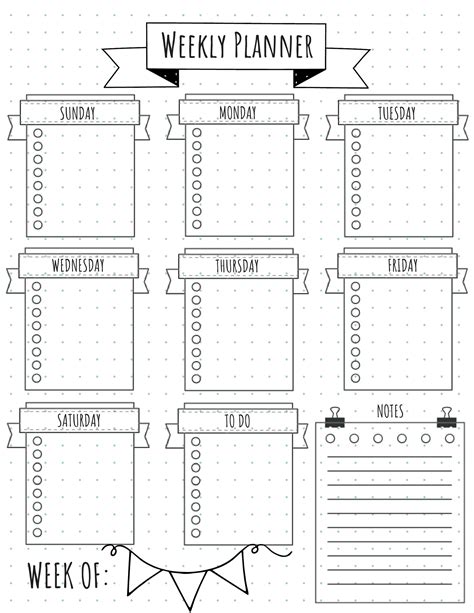 Printable Bullet Journal Template | Francesco Printable