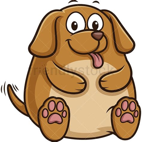 Fat Pug Dog Cartoon Clipart Vector FriendlyStock | eduaspirant.com