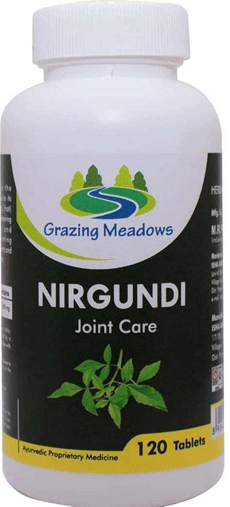 Buy GRAZING MEADOWS NIRGUNDI 120 500MG VITEX NEGUNDO FOR JOINT CARE & VARIOUS HEALTH BENEFITS ...