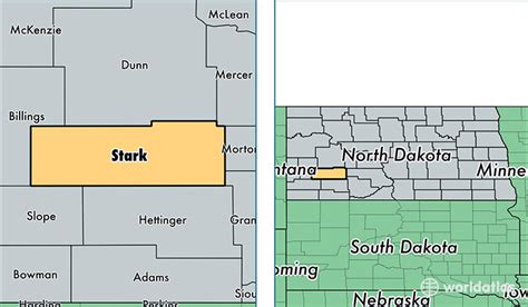 Stark County, North Dakota / Map of Stark County, ND / Where is Stark County?