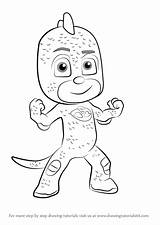 Learn How To Draw Gekko from PJ Masks PJ Step By  Drawing sketch template