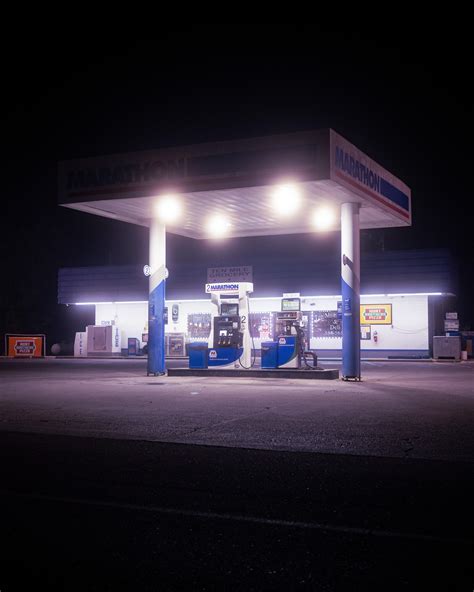 Gas station at night always give off and interesting feel : r/LiminalSpace