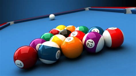 Billiard table and balls - HD wallpaper download. Wallpapers, pictures, photos.