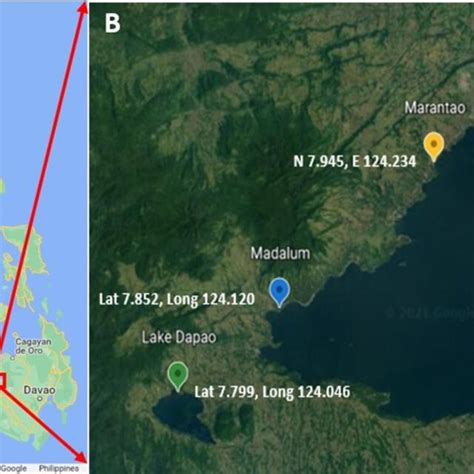 A) Map of the Philippines showing the location of Marawi City and Lake... | Download Scientific ...