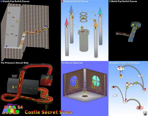 Super Mario 64 | Castle Secret Stars (Maps) by VGCartography on DeviantArt