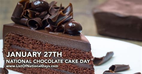 NATIONAL CHOCOLATE CAKE DAY