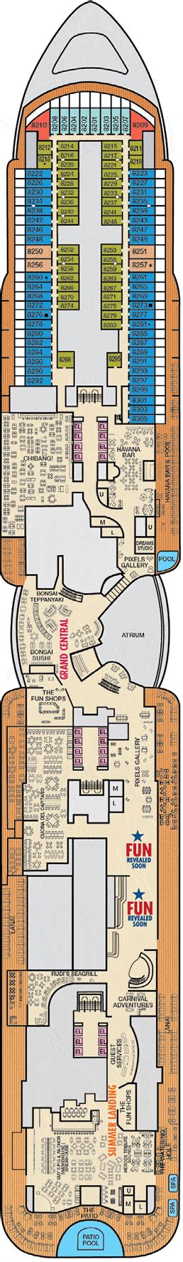 Carnival Jubilee Deck plan & cabin plan