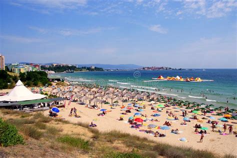 Beach in the New Part of Nessebar Bulgaria, Black Sea Coast Editorial Stock Image - Image of ...