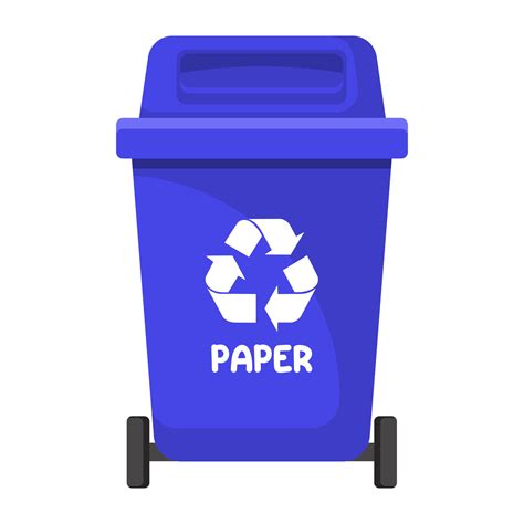 Trash bin for paper waste, vector illustration 23052604 Vector Art at ...