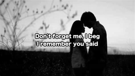 Witt Lowry - Don't Forget Me (lyrics on screen) - YouTube