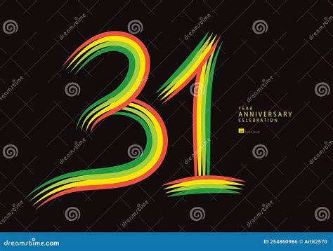 Logo 31th Anniversary Logo With A Circle And Number 31 In It And Labeled Commemorative Year ...