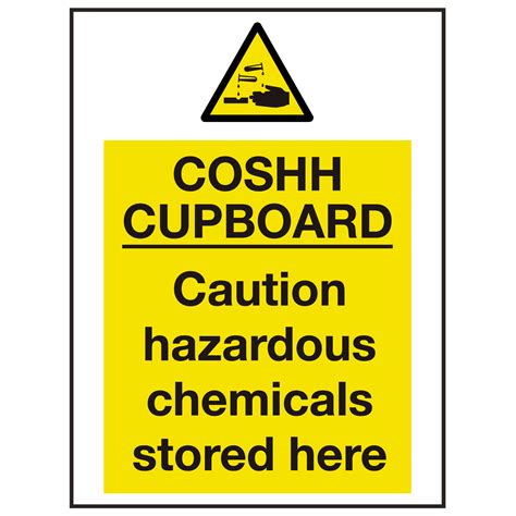 COSHH Cupboard Safety Sign | Catersigns