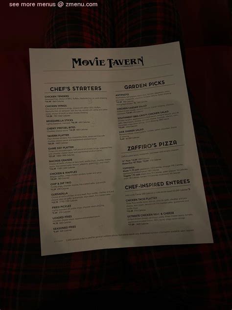 Menu at Movie Tavern Collegeville restaurant, Collegeville, 140 Market St