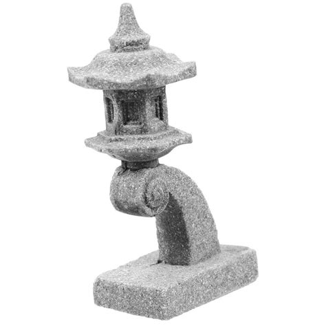 Stone Lantern Ornaments Resin Desktop Zen Garden Kit Pagoda Statue | eBay