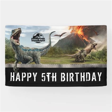 Jurassic Park Birthday Banner - Jurassic World / Jurassic Park Inspired ...