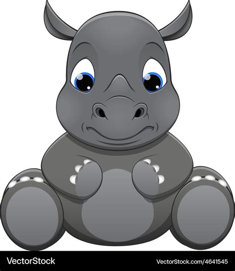 Rhino baby Royalty Free Vector Image - VectorStock