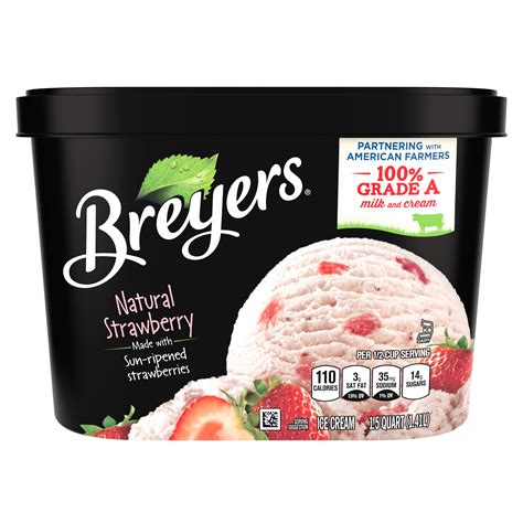 Breyers Ice Cream Natural Strawberry 48oz - Walmart.com - Walmart.com