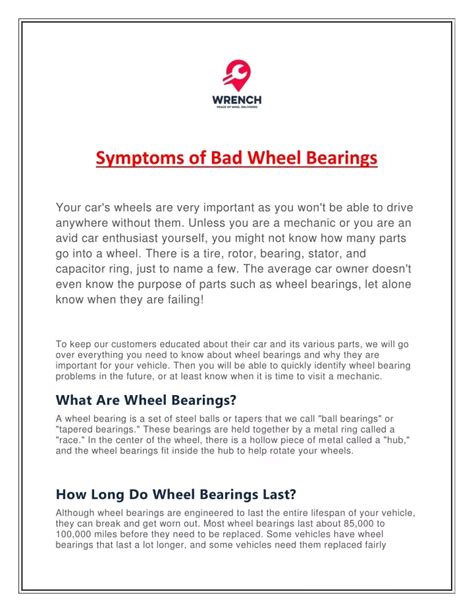 PPT - Symptoms of Bad Wheel Bearings PowerPoint Presentation, free ...