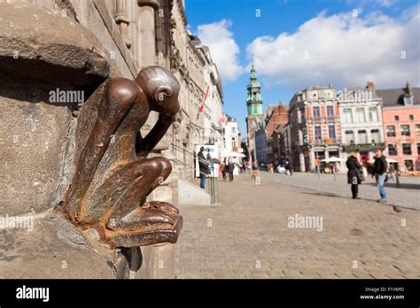 Belgium, Wallonia, Hainaut province, Mons, European Capital of Culture 2015, Monkey main guard ...