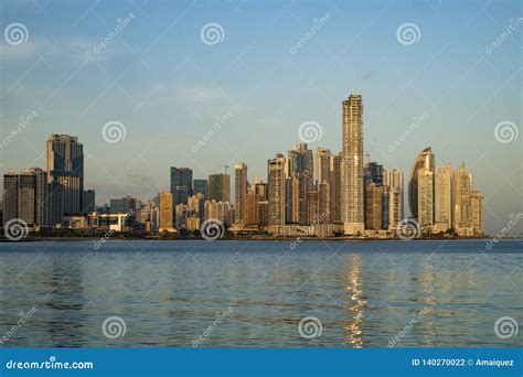 The Skyline of Panama City at Sunset Editorial Photography - Image of ...