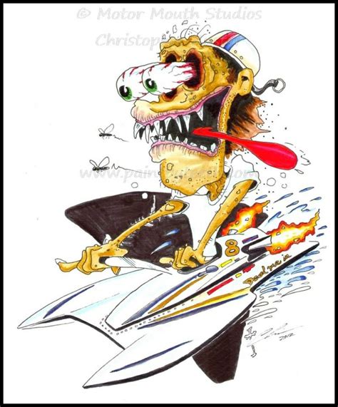 Speed Boat | Cartoon artwork, Boat cartoon, Cartoon rat