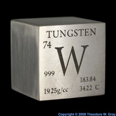 Sample of the element Tungsten in the Periodic Table