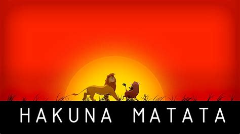 HD wallpaper: Hakuna Matata text overlay, movies, The Lion King, Disney, sunset | Wallpaper Flare