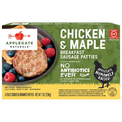 Applegate Natural Chicken & Maple Breakfast Sausage Patties - Shop Sausages & Hot Dogs at H-E-B