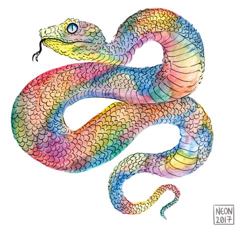 [Inktober] Rainbow Serpent — Weasyl