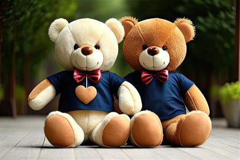 Premium AI Image | Teddy bear couple love cute hugging hug