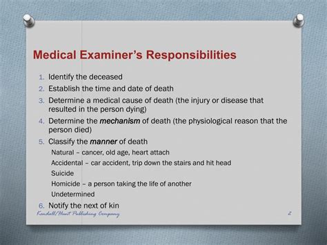 PPT - Medical Examiner PowerPoint Presentation, free download - ID:2373554