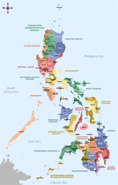 Large provinces and regions map of Philippines | Philippines | Asia | Mapsland | Maps of the World