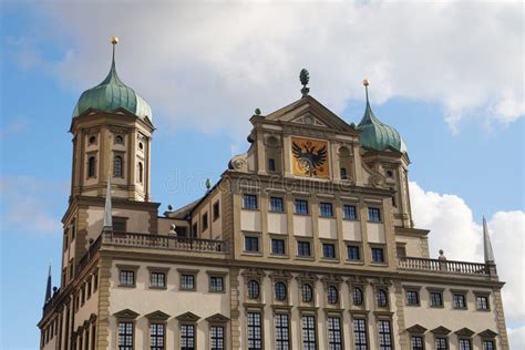 Augsburg Town Hall, Bavaria, Germany Stock Image - Image of square ...