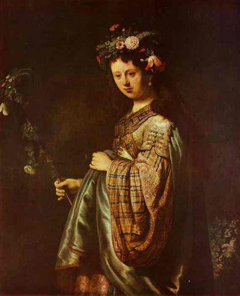 Saskia As Flora 1634 Painting | Rembrandt Oil Paintings