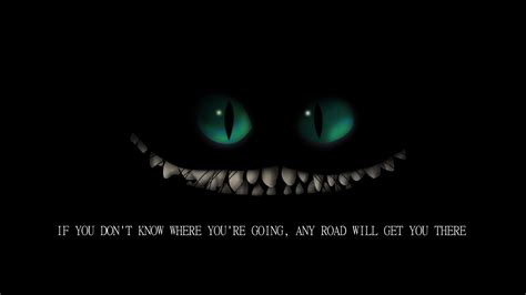 Cheshire Cat with quotes HD wallpaper | Wallpaper Flare