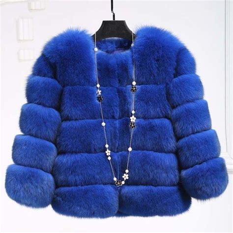 [Hot Item] Winter Pink Faux Fur Coat Elegant Thick Warm Outerwear Fake ...