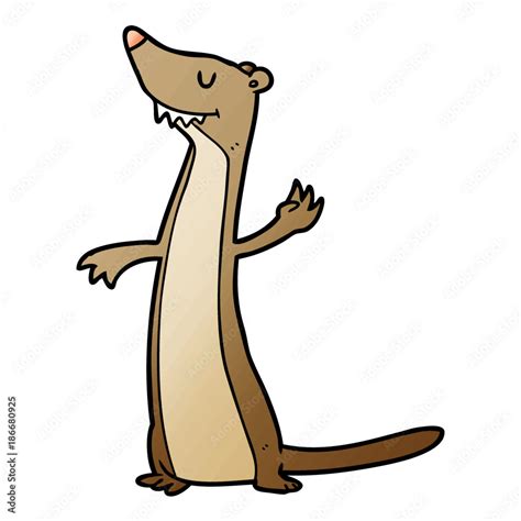 cartoon weasel Stock Vector | Adobe Stock